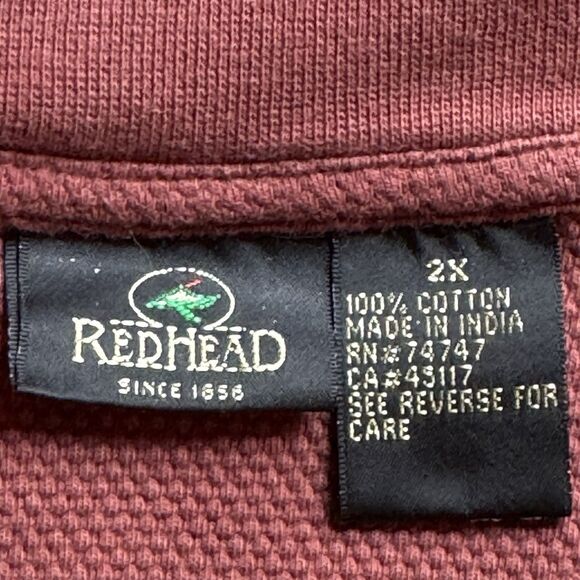🔥Bass Pro Shops RedHead Henley Shirt – Men’s 2XL Long Sleeve – Maroon Pre-owned - Picture 6 of 10